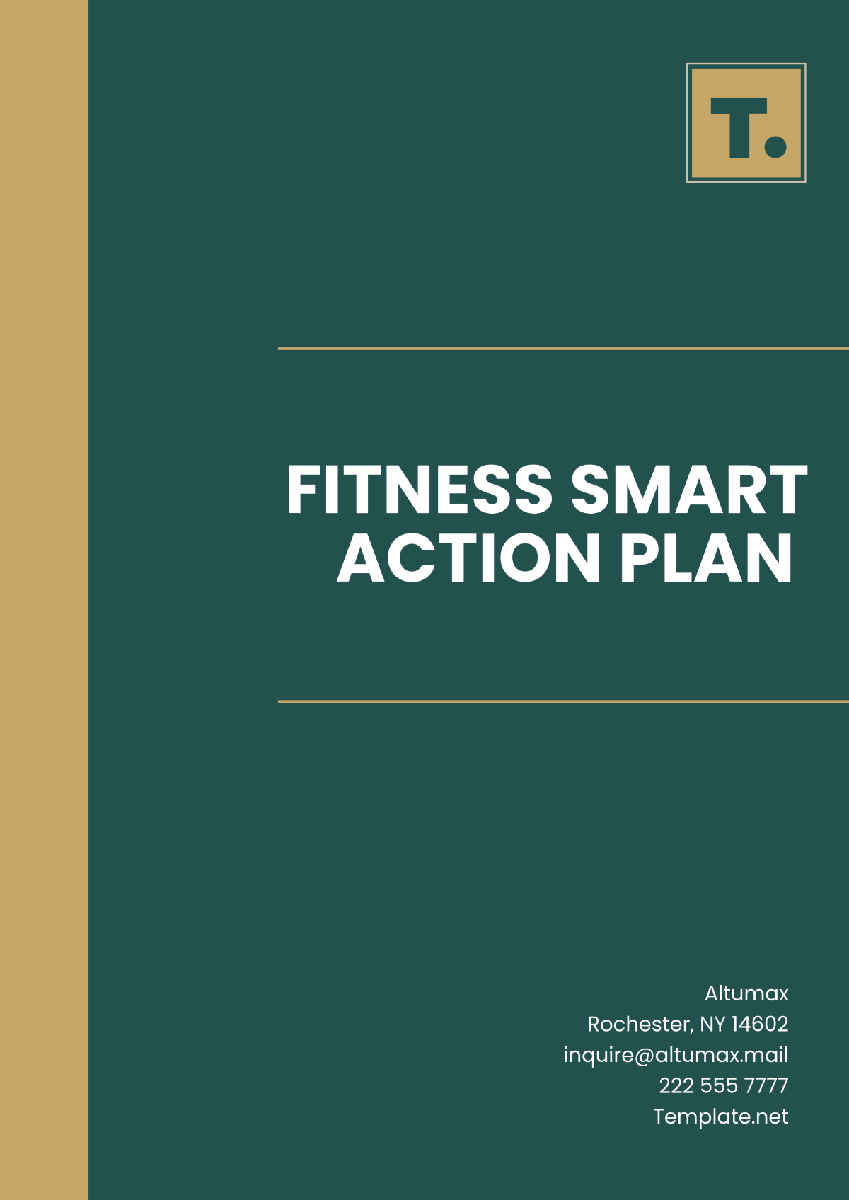 Free Fitness  Smart Action Plan Template