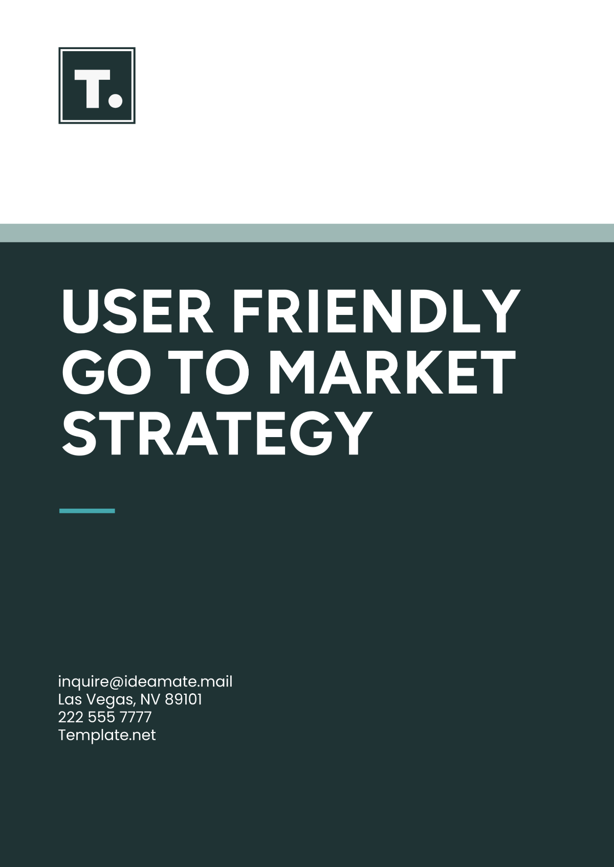 Free User Friendly Go to Market Strategy Template