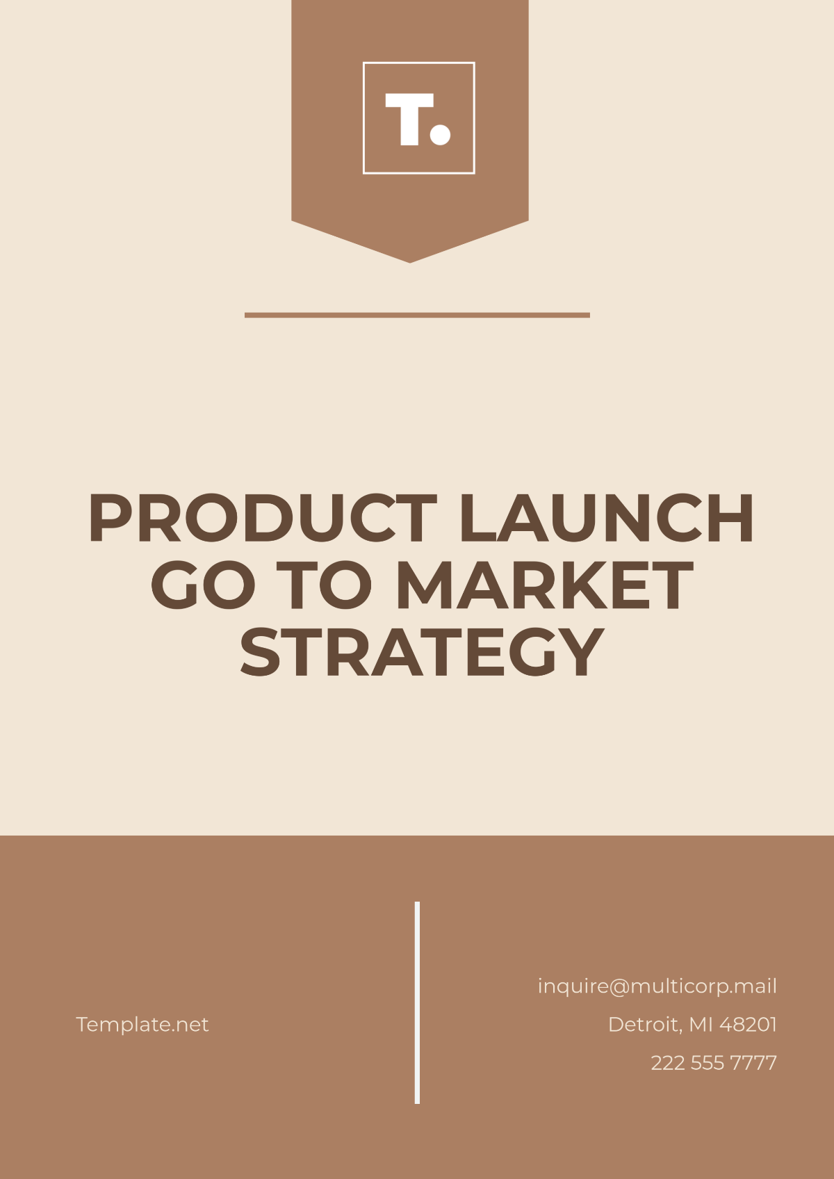 Product Launch Go to Market Strategy Template