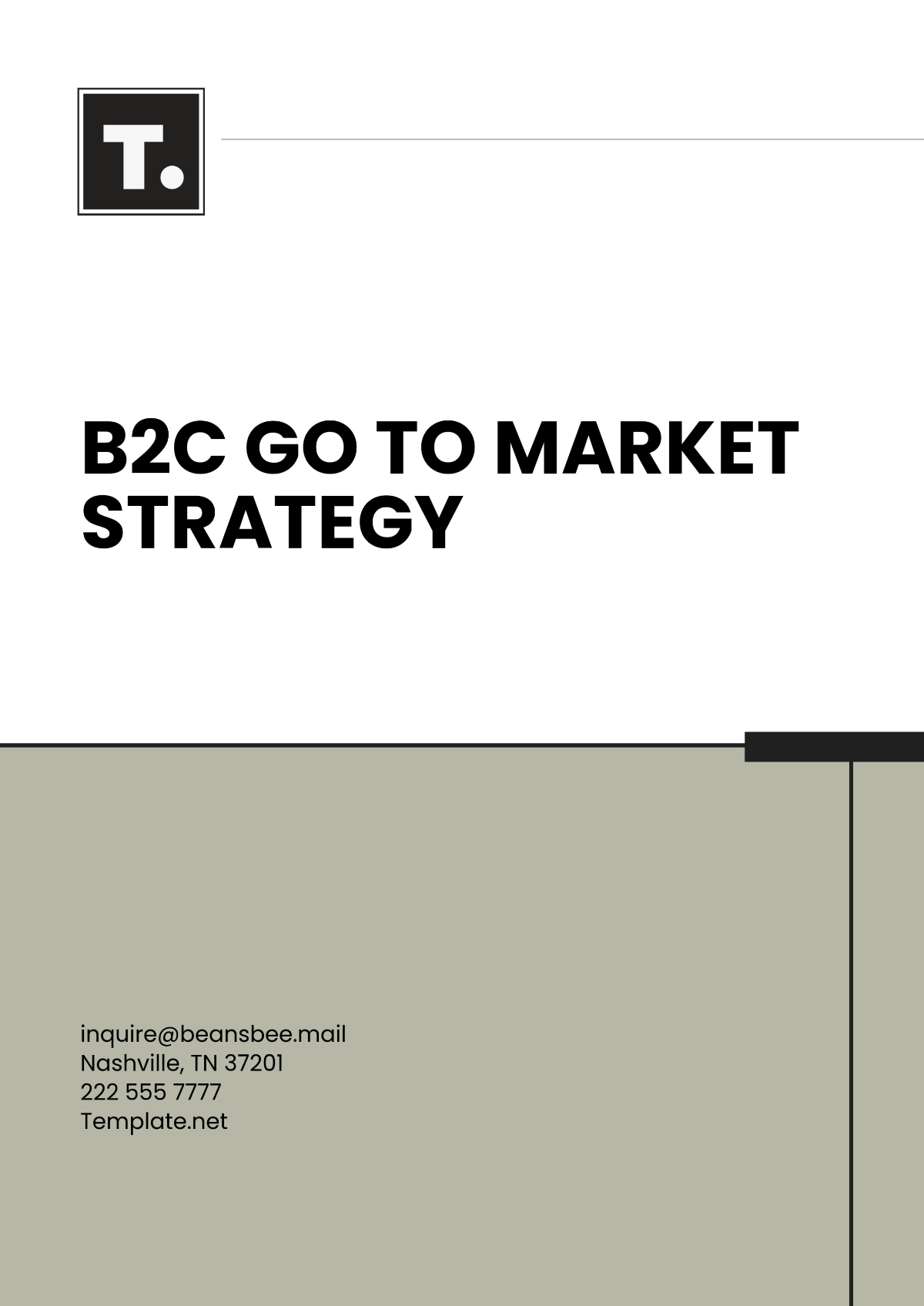 B2C Go to Market Strategy Template