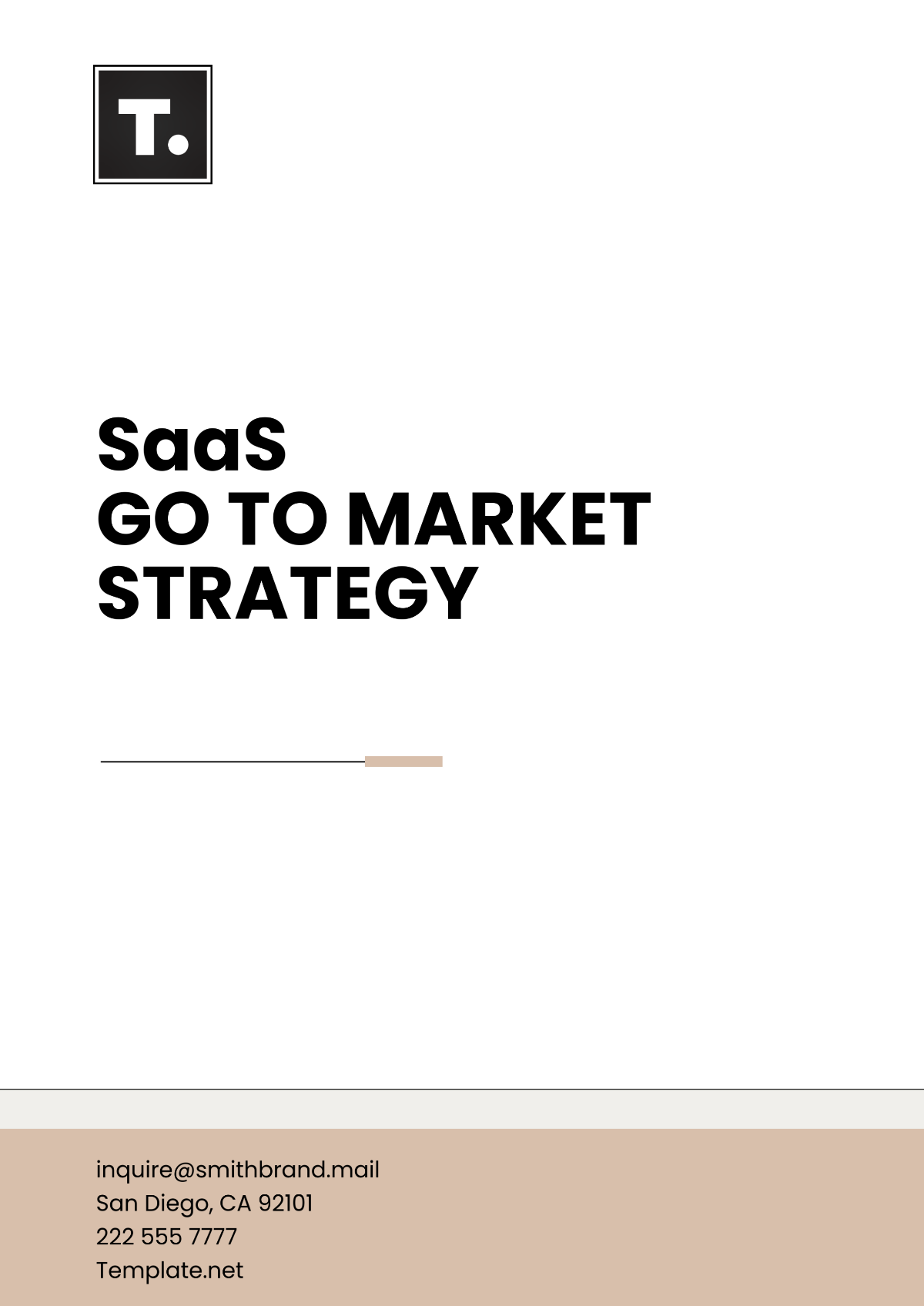 SaaS Go to Market Strategy Template