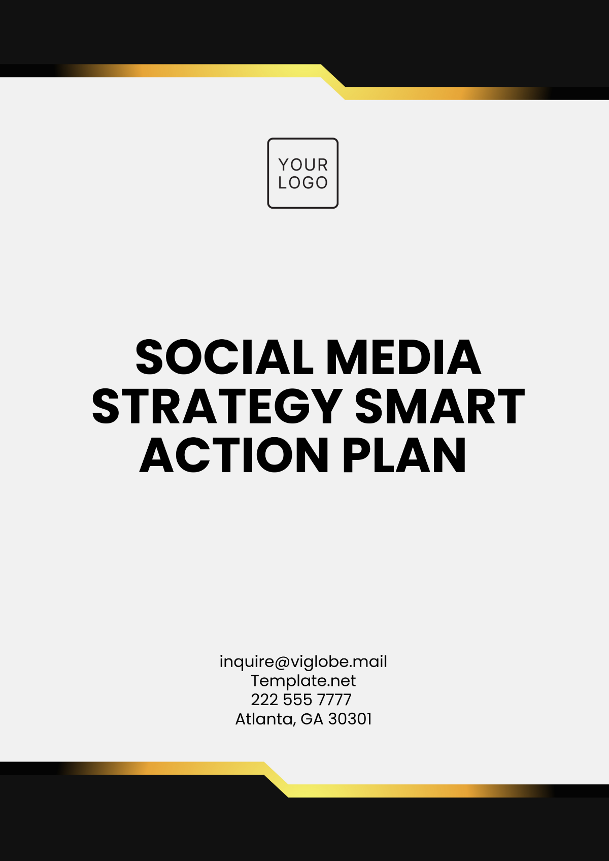 Free Social Media Strategy Smart Action Plan Template