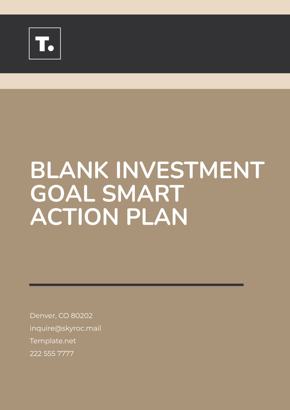 Free Blank Investment Goal Smart Action Plan Template