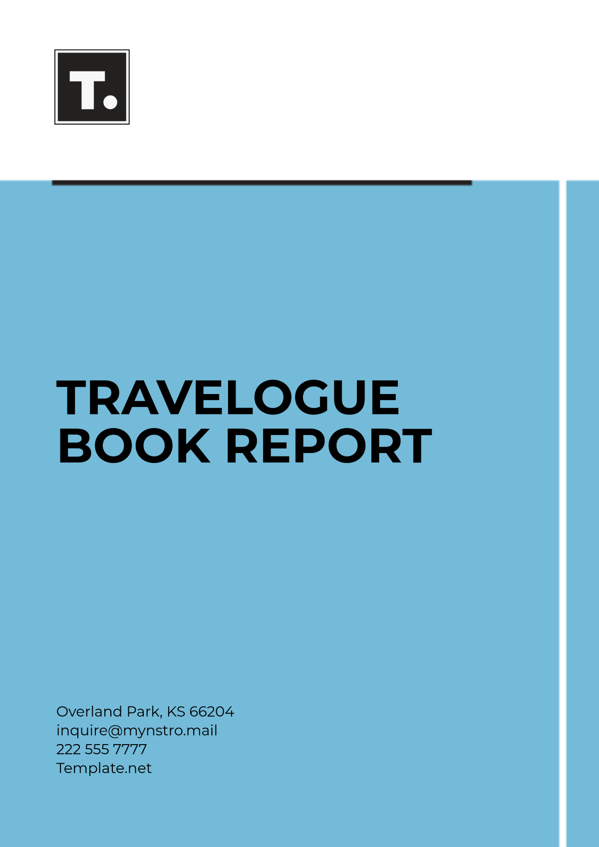 Travelogue Book Report Template - Edit Online & Download