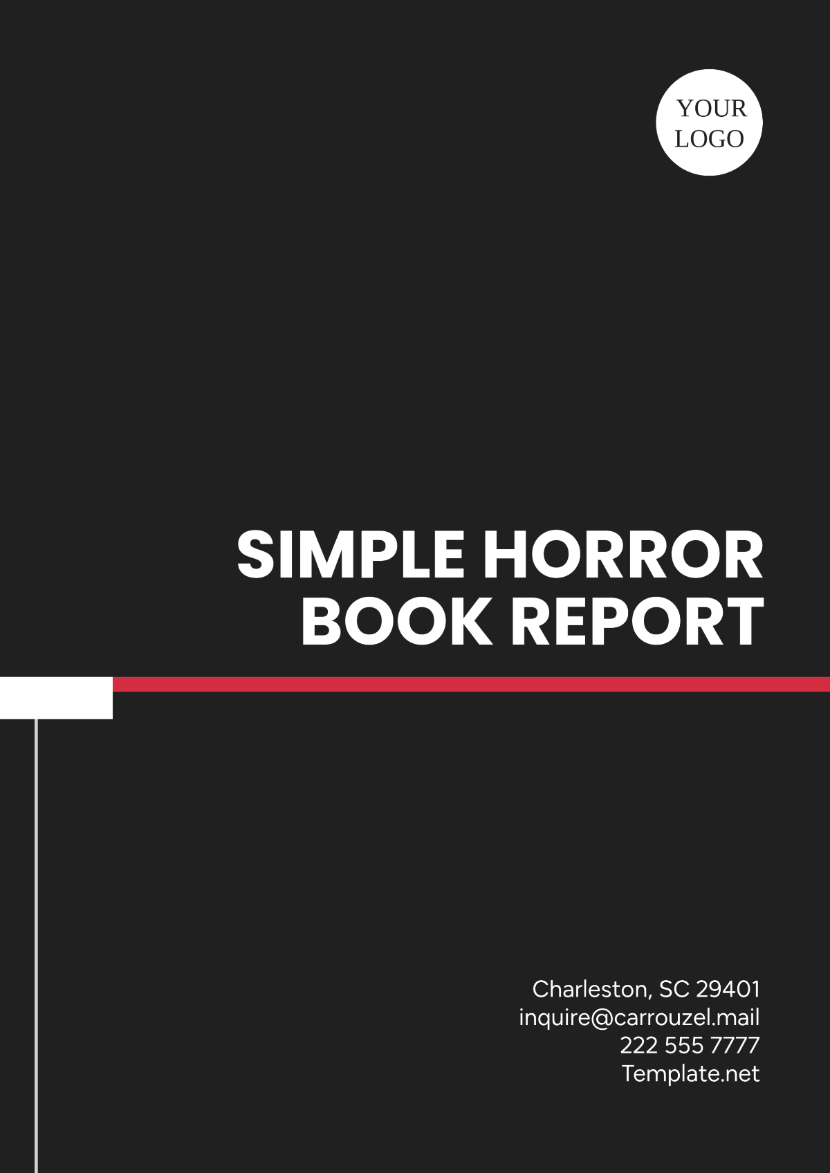 Simple Horror Book Report Template - Edit Online & Download