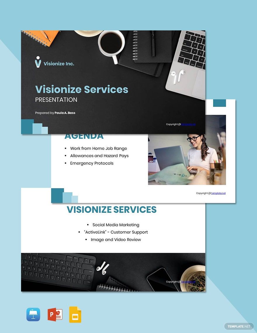 Free Sample Work From Home Presentation Template