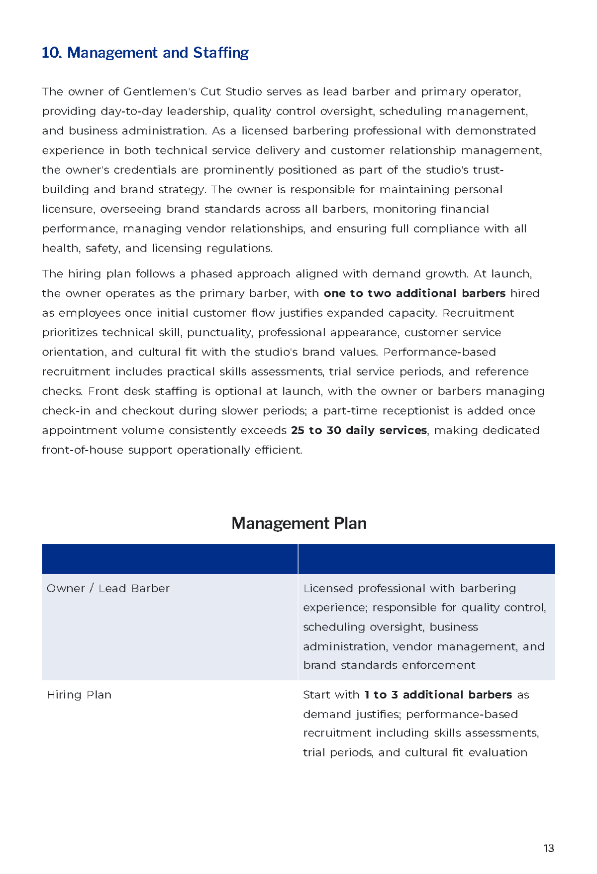Free Barber Shop Business Plan Template to Edit Online