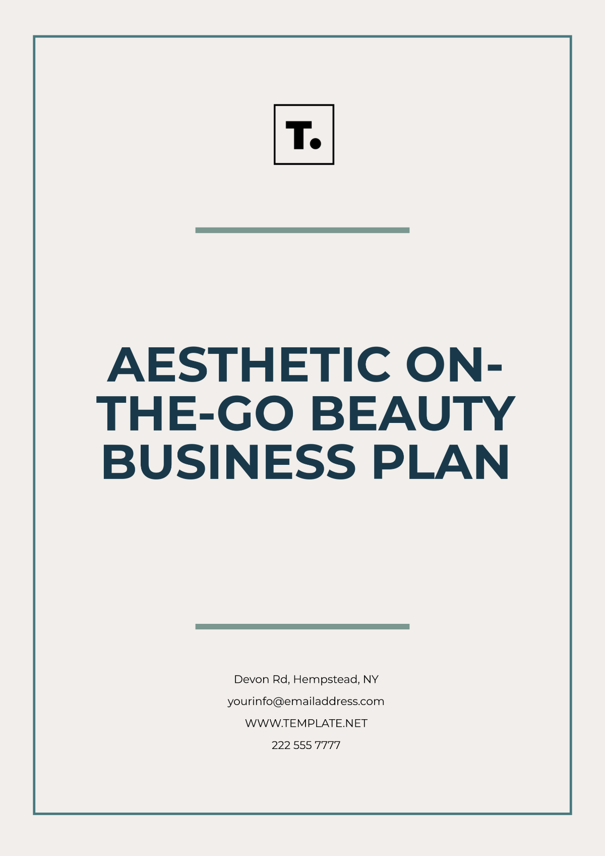 Free Aesthetic On-the-Go Beauty Business Plan Template