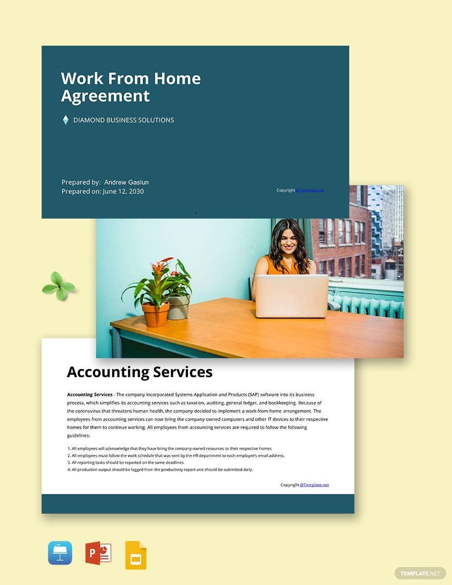 Free Simple Work From Home Presentation Template