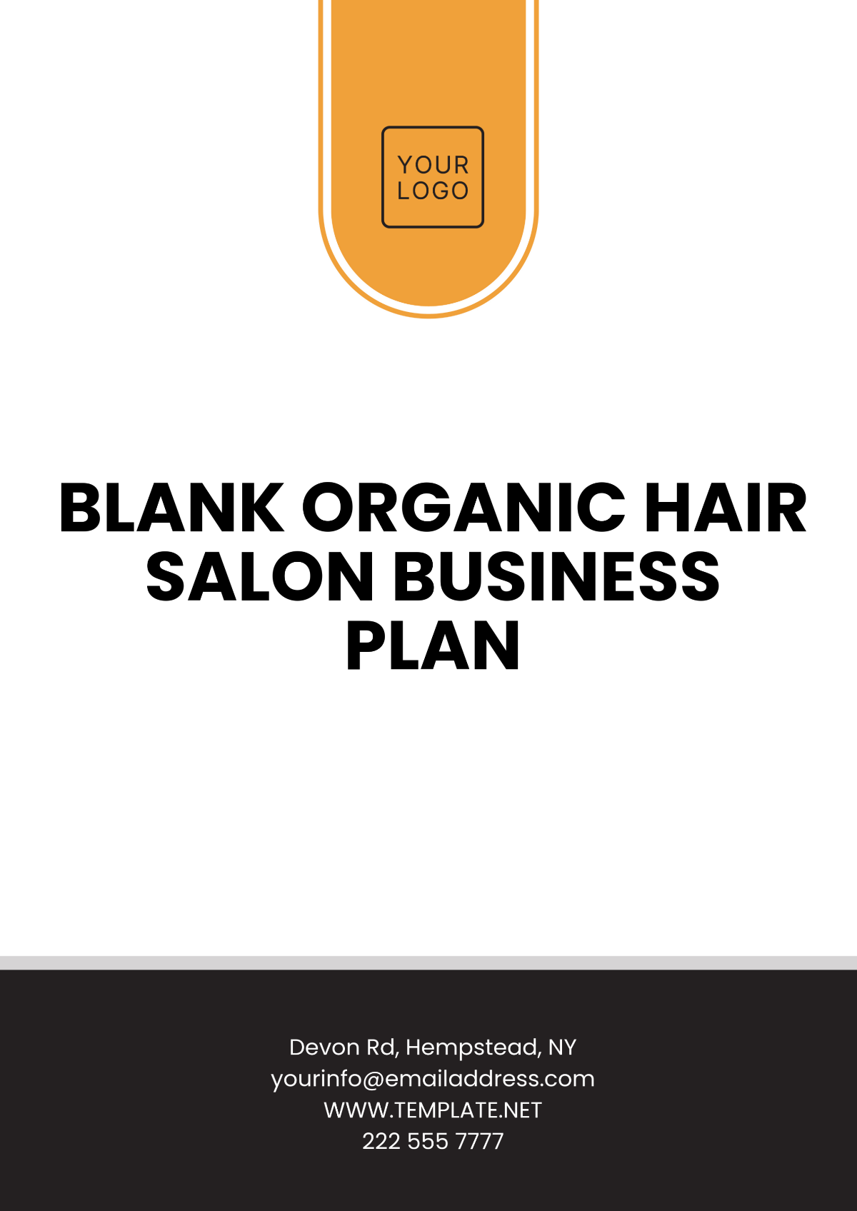 Free Blank Organic Hair Salon Business Template