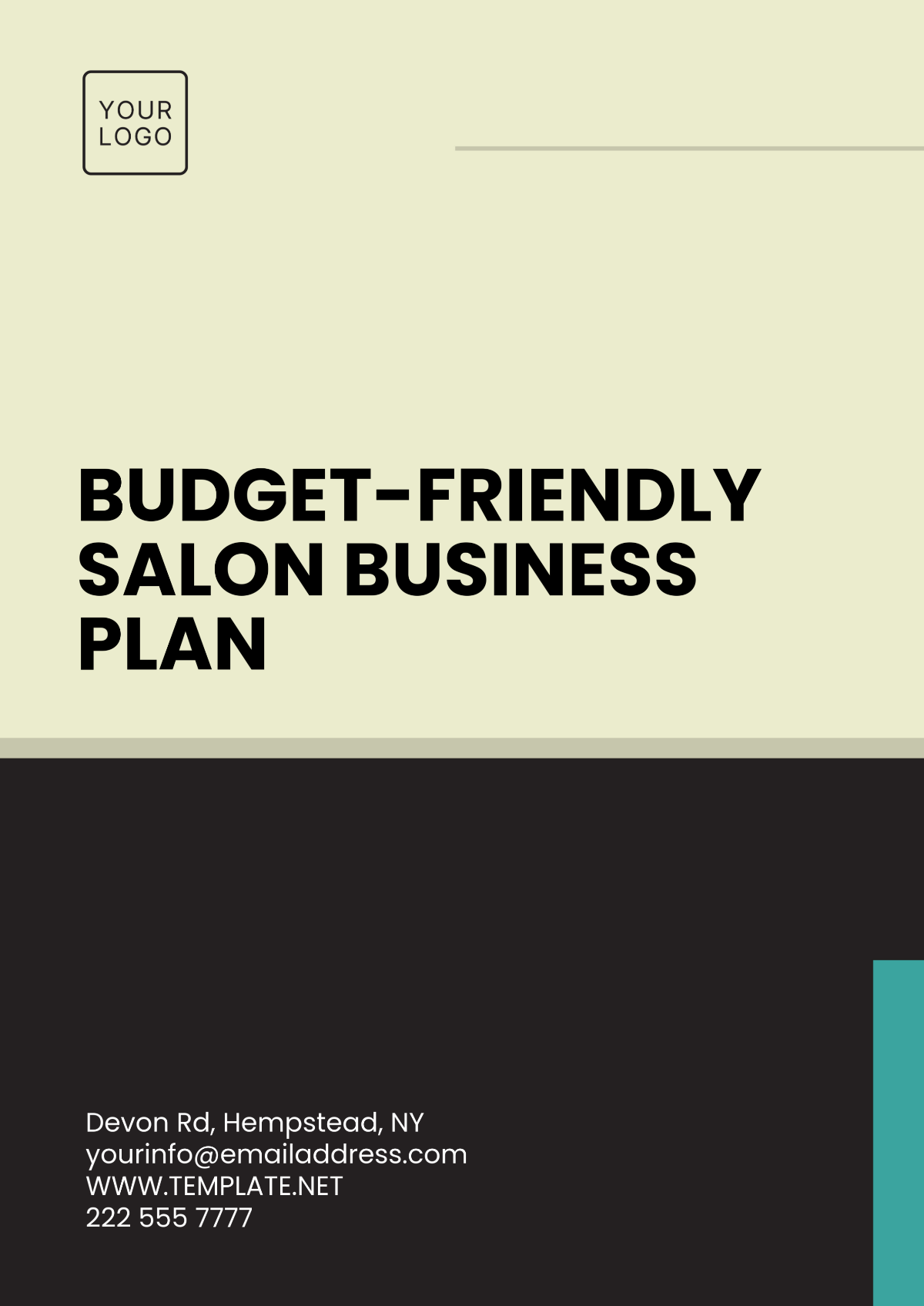 Free Budget-Friendly Salon Business Plan Template