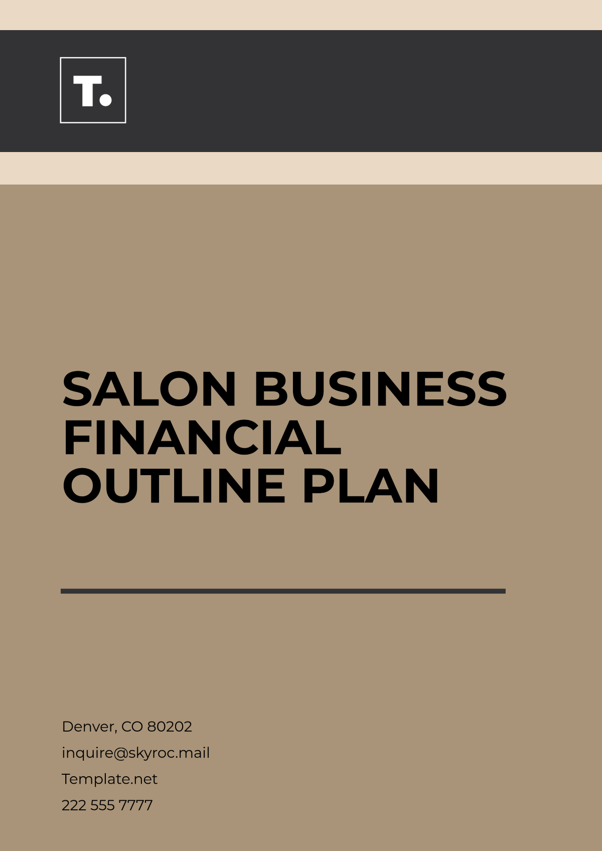 Free Salon Business Financial Outline Plan Template