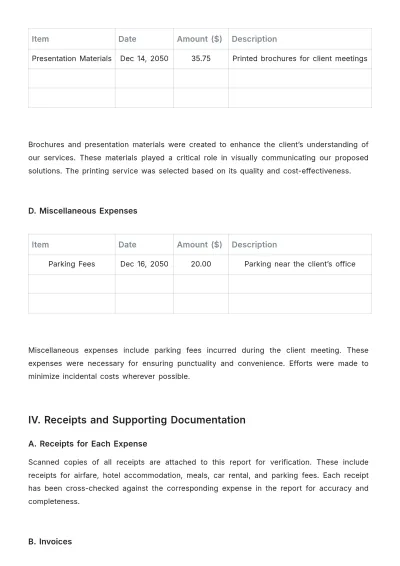 Free Corporate Expense Report Template to Edit Online