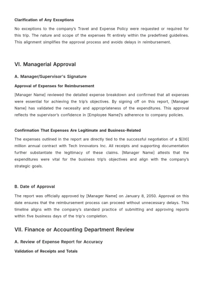 Free Corporate Expense Report Template to Edit Online