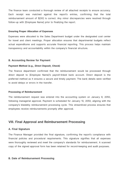 Free Corporate Expense Report Template to Edit Online