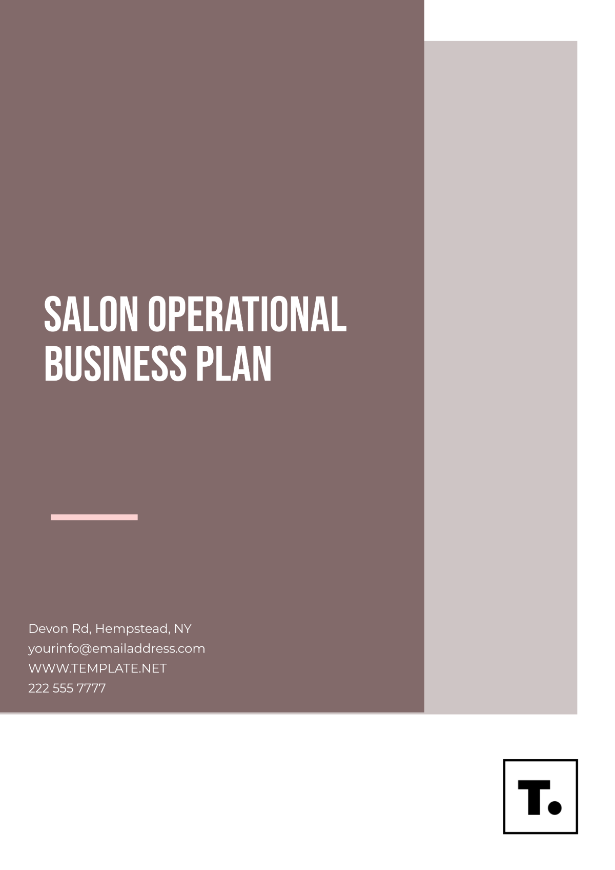 Free Salon Operational Business Plan Template