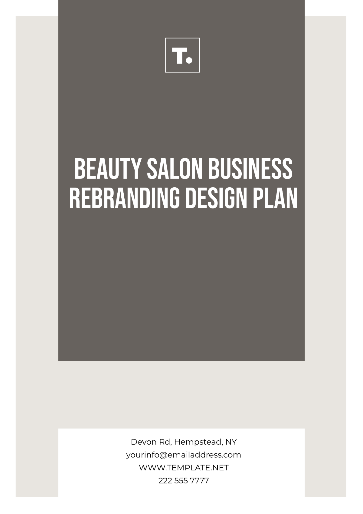 Free Beauty Salon Business Rebranding Design Plan Template