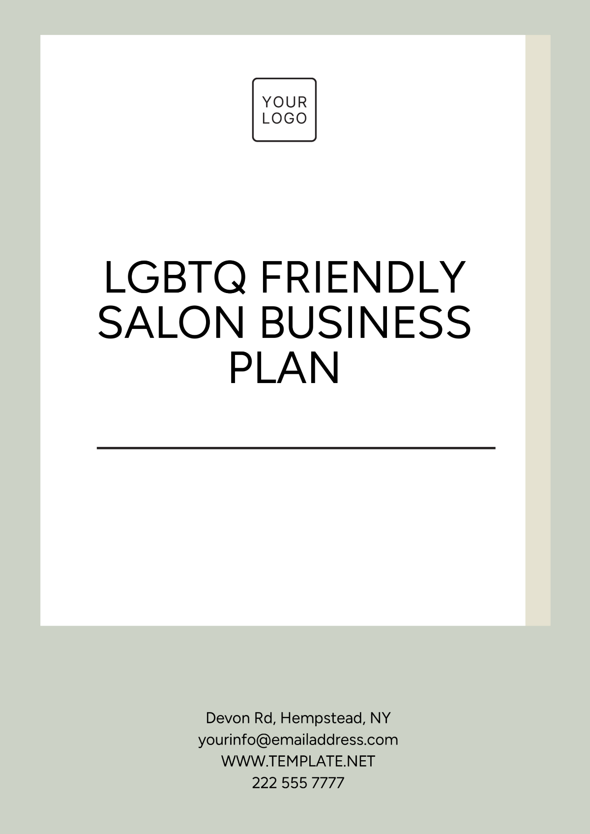 Free LGBTQ+ Friendly Salon Business Plan Template