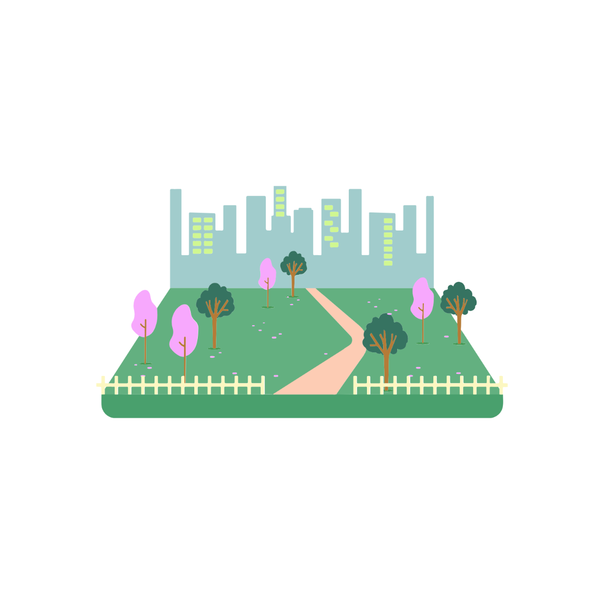 Free City Park Clipart to Edit Online