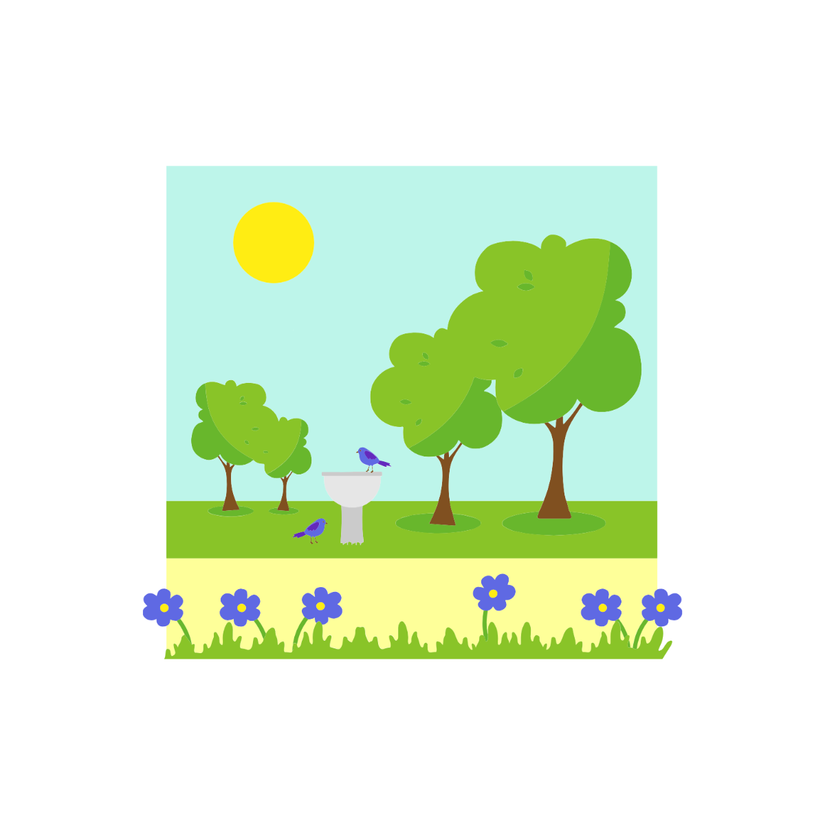 Free Park Scenery Clipart to Edit Online