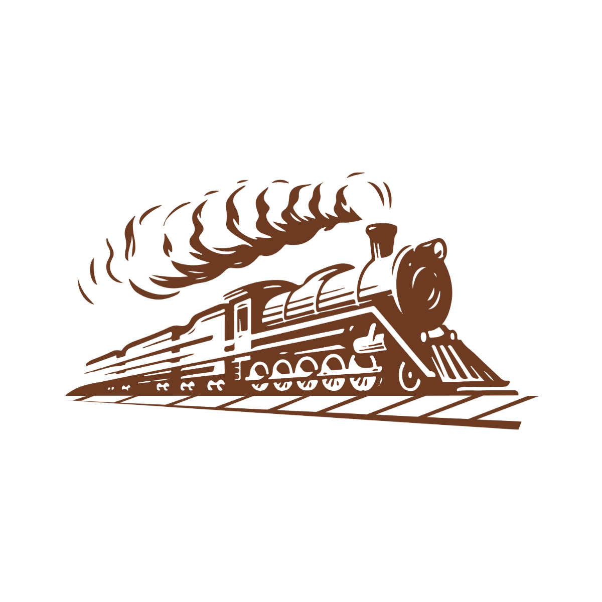 Free Vintage Train Clipart Template