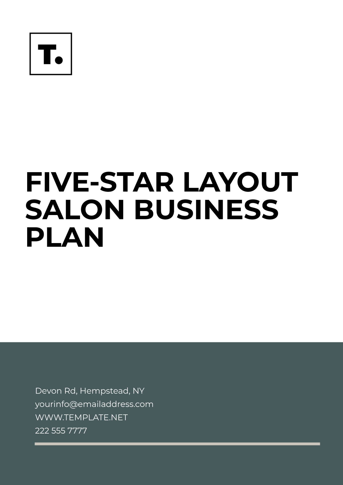 Free Five-Star Layout Salon Business Plan Template