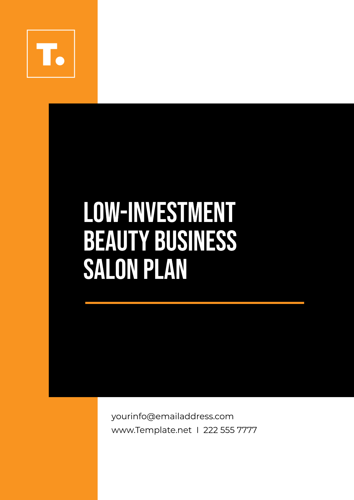 Free Low-Investment Beauty Business  Salon Plan Template