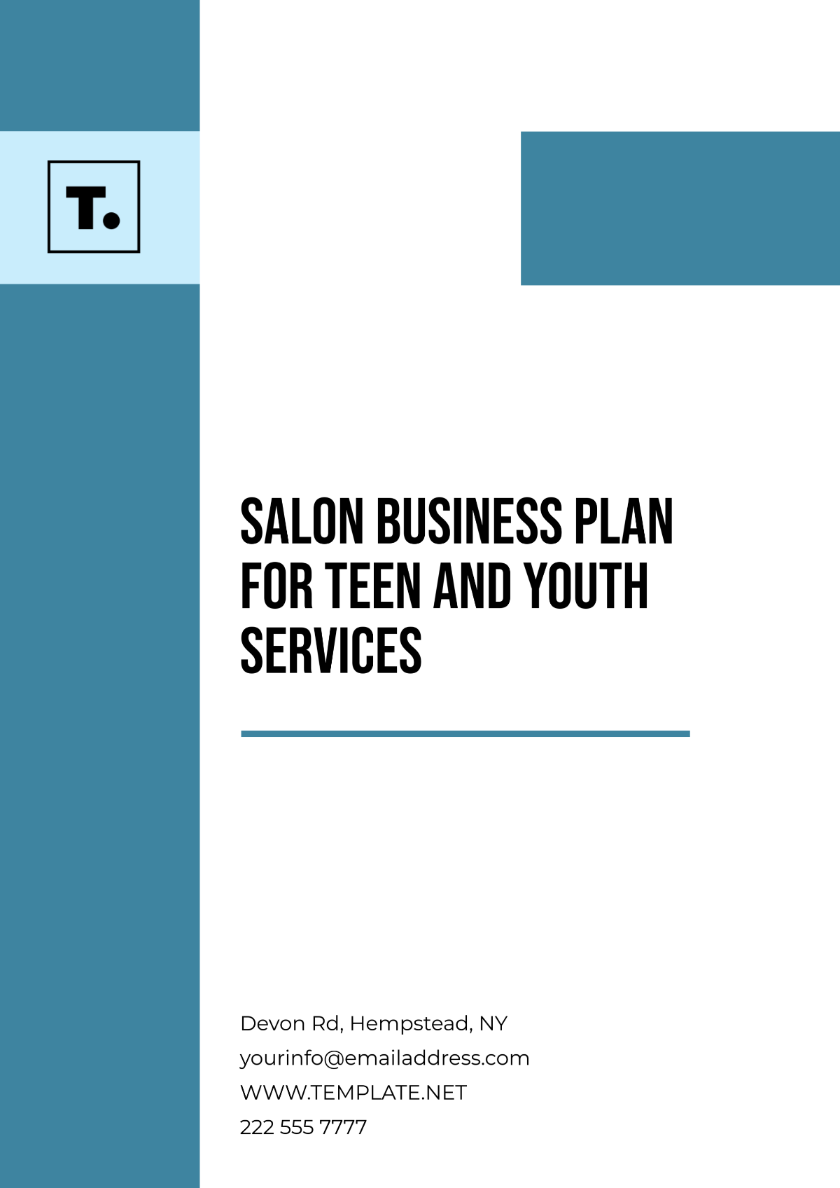 Free Salon Business  for Teen and Youth Services Plan Template