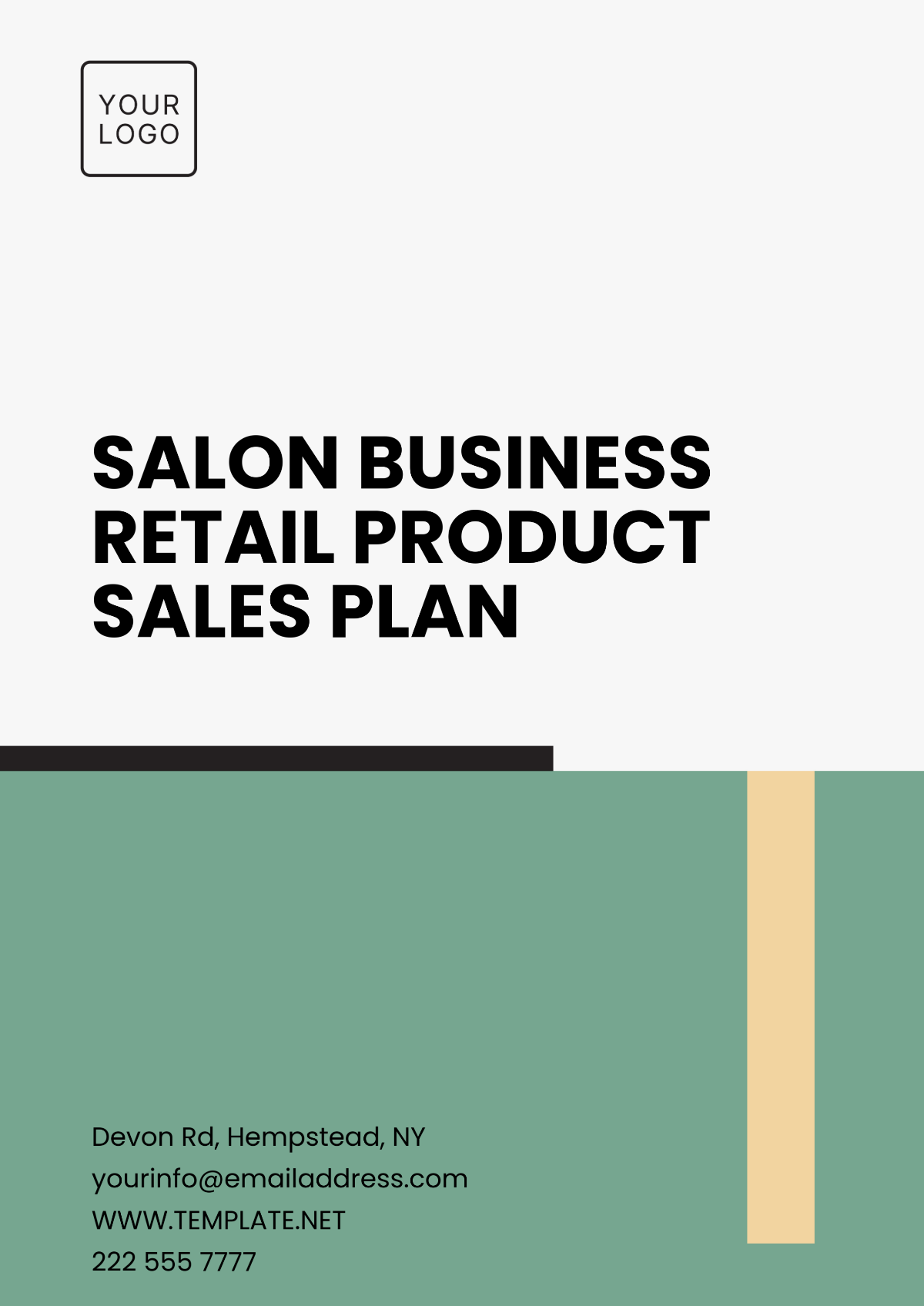 Free Salon Business  Retail Product Sales Plan Template