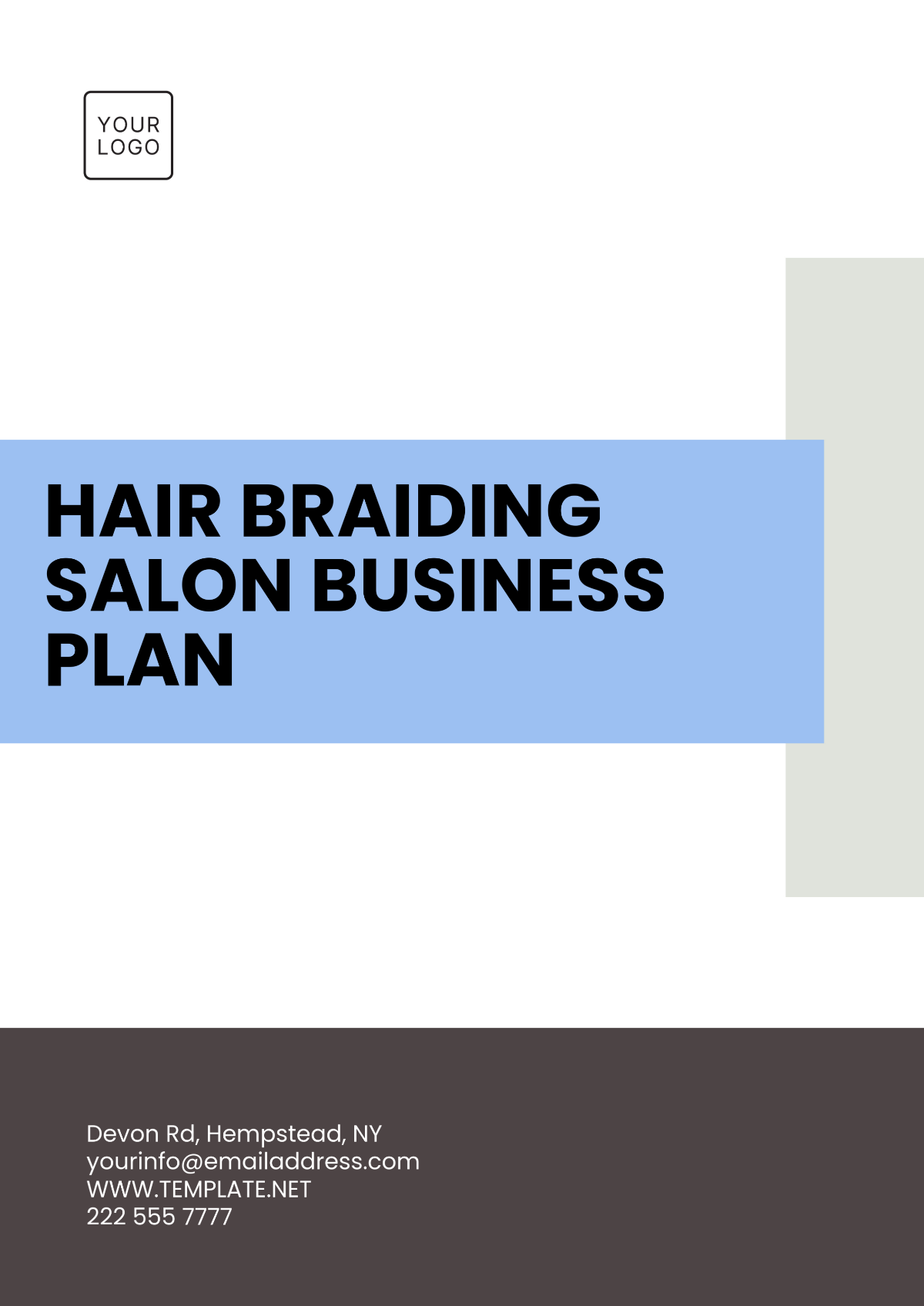 Free Hair Braiding Salon Business Plan Template