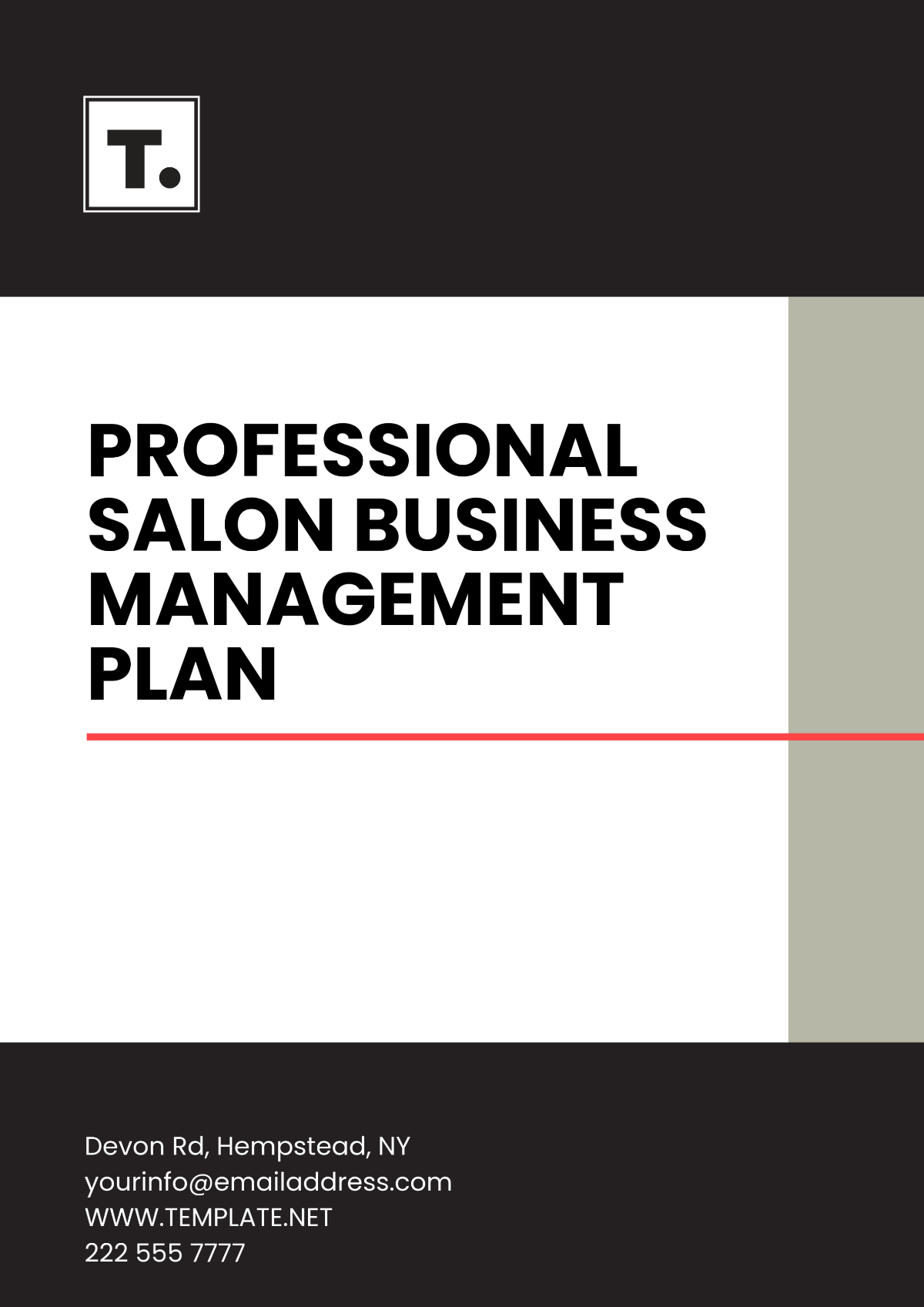 Free Professional Salon Business Management Plan Template