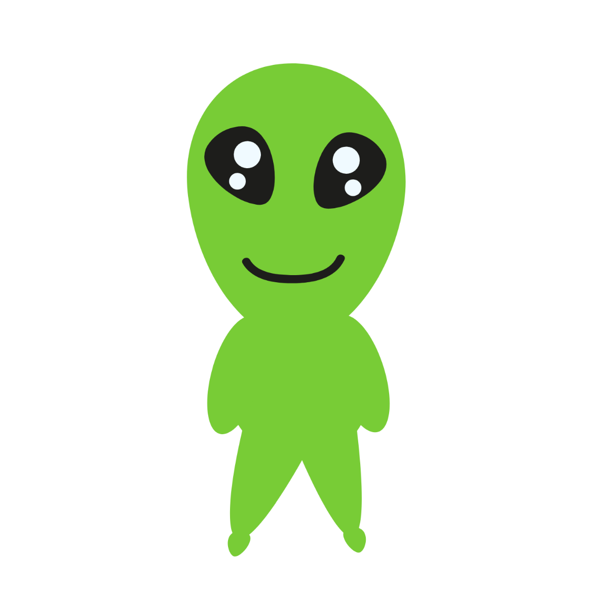 Free Simple Alien Clipart Template