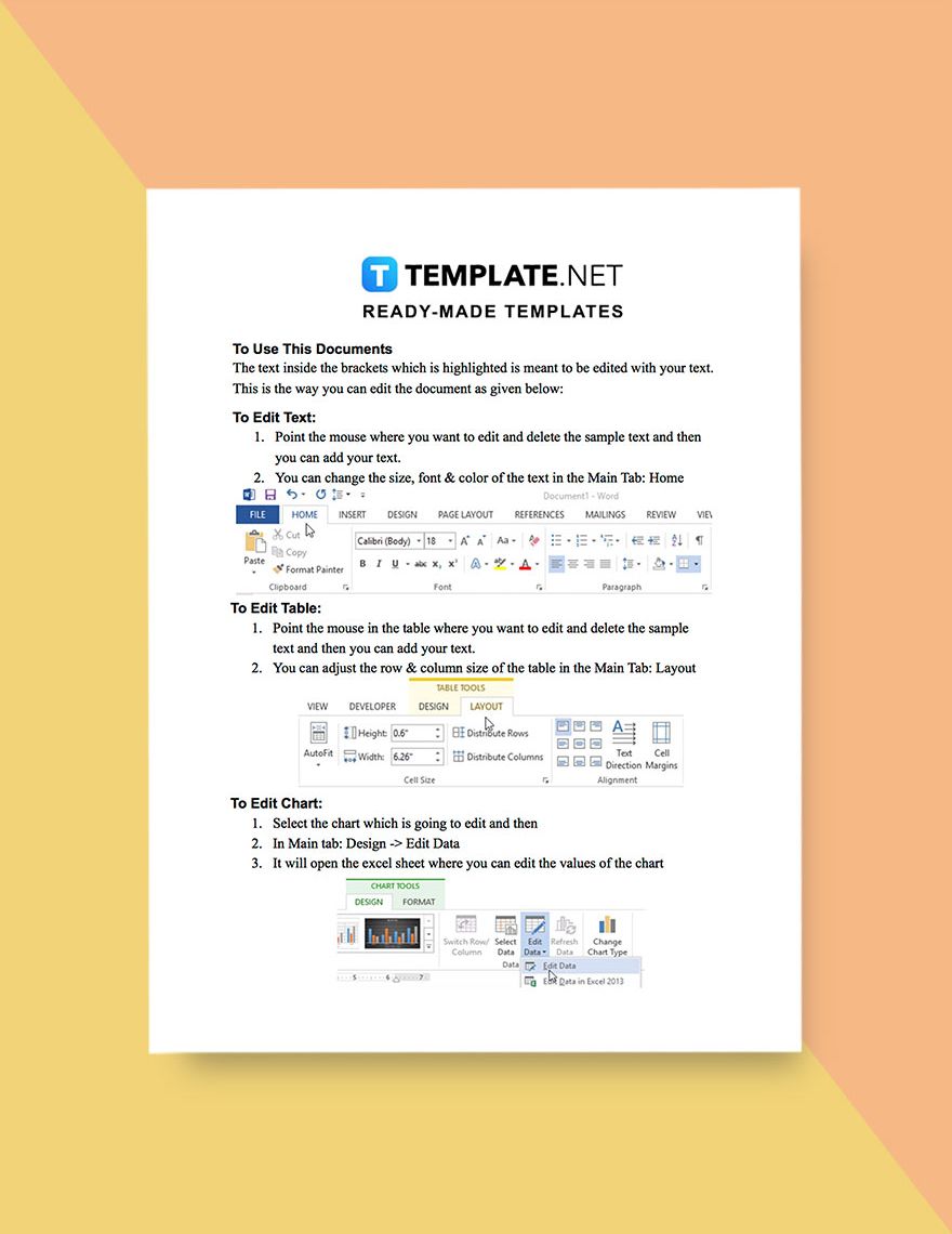 Work From Home Task Report Template