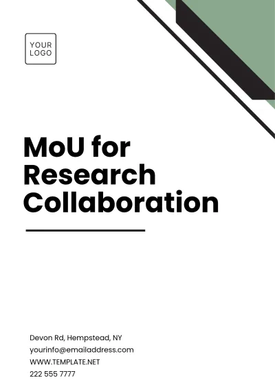 Free MoU Template for Research Collaboration to Edit Online | Template.net to Edit Online