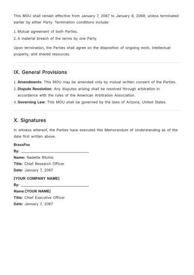 Free MoU Template for Research Collaboration to Edit Online | Template.net to Edit Online