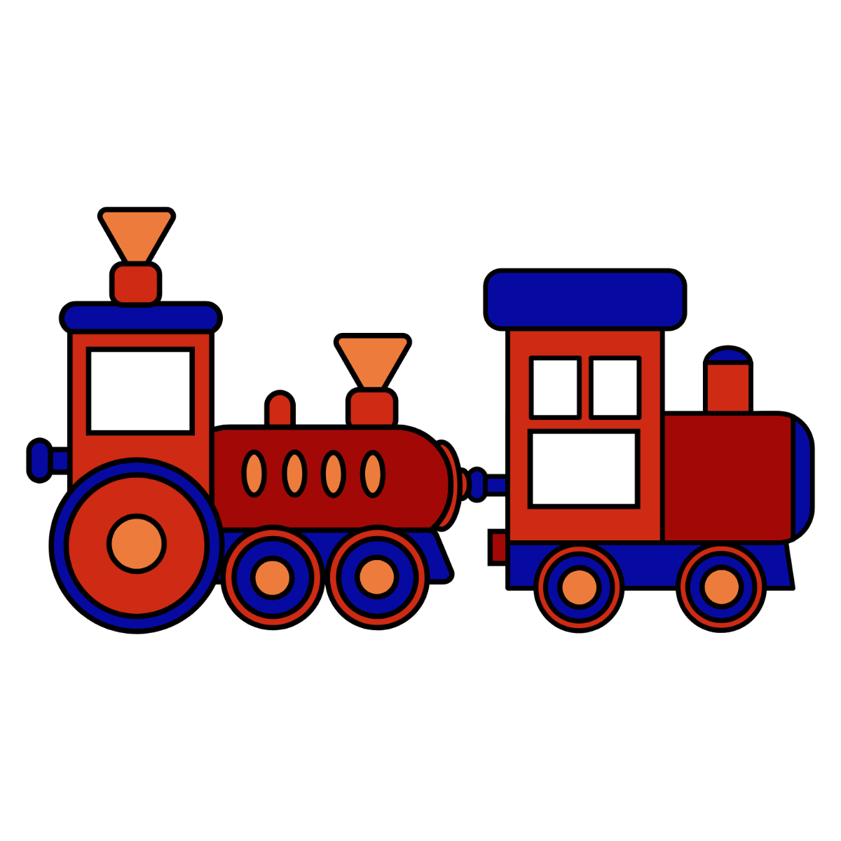 Free Simple Train Clipart Template