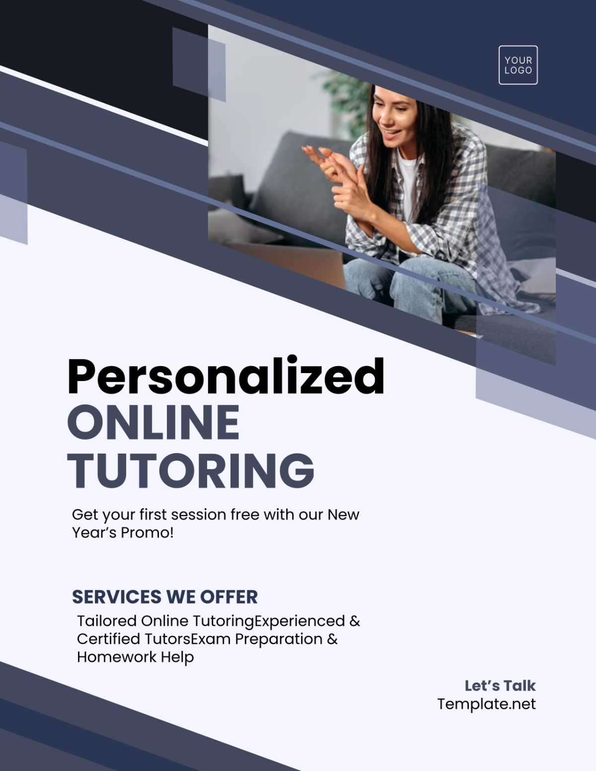 Free Online Tutoring Tuition Flyer Template