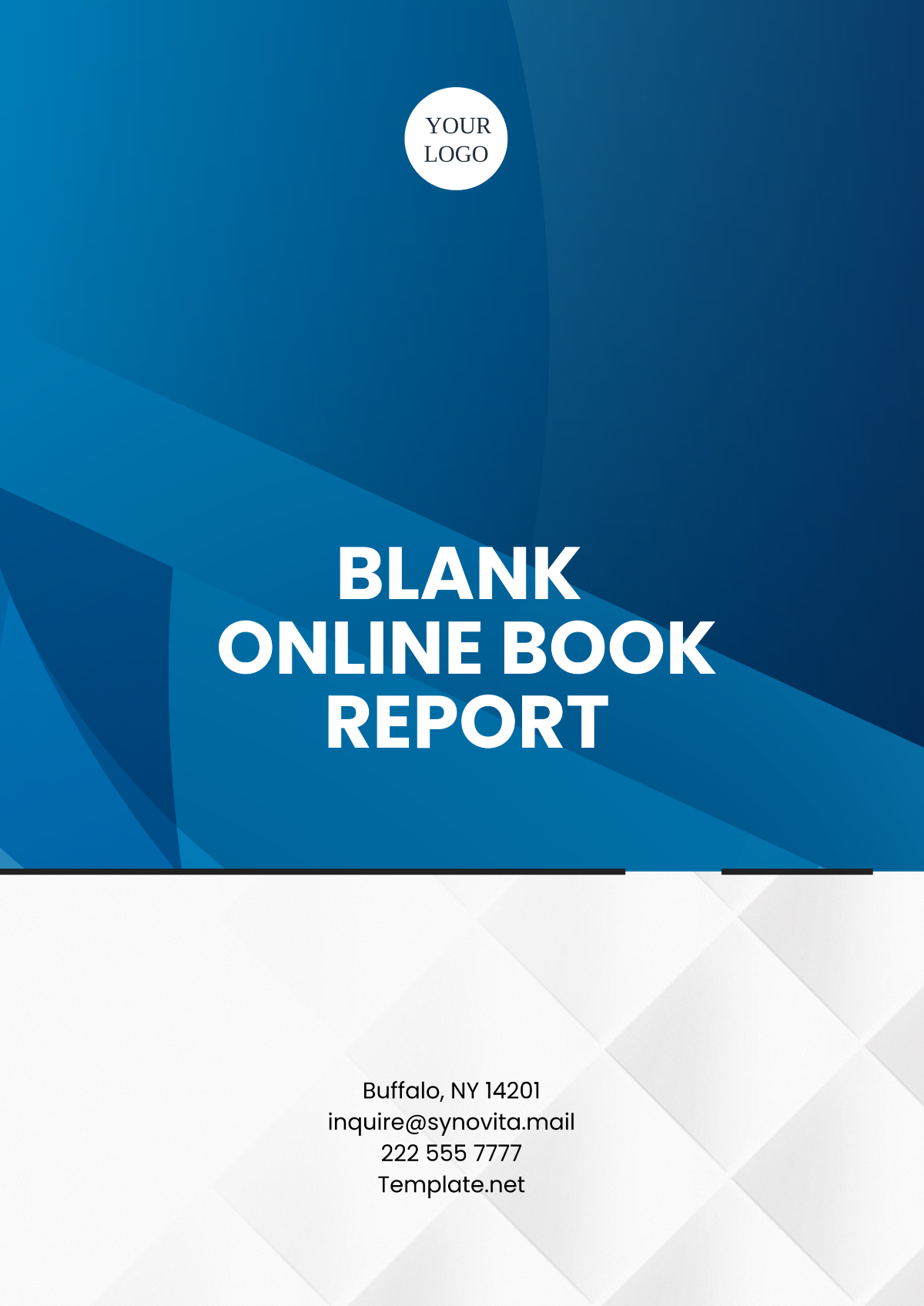 Free Blank Online Book Report Template