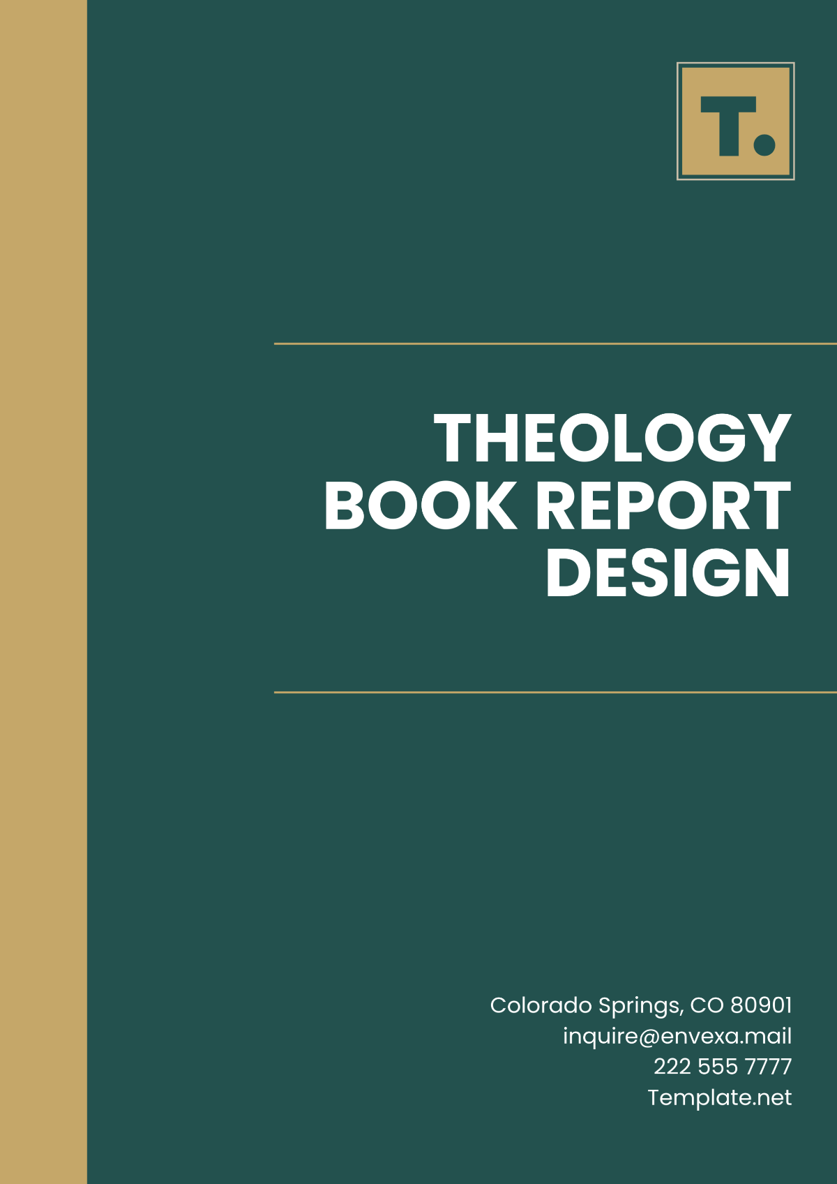 Free Theology Book Report Design Template