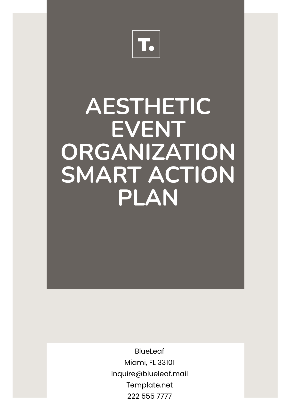 Free Aesthetic Event Organization Smart Action Plan Template