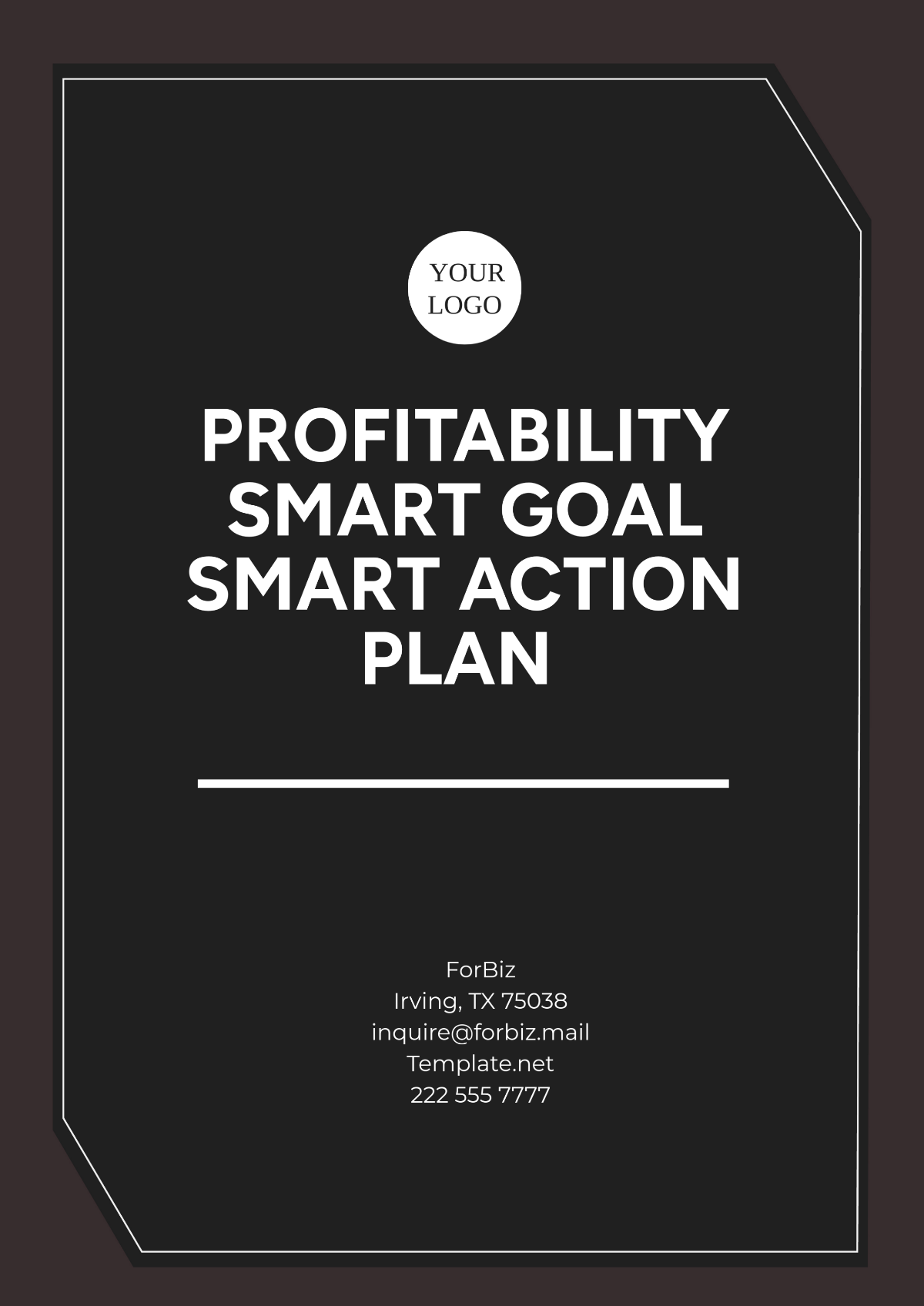 Free Profitability SMART Goal Smart Action Plan Template