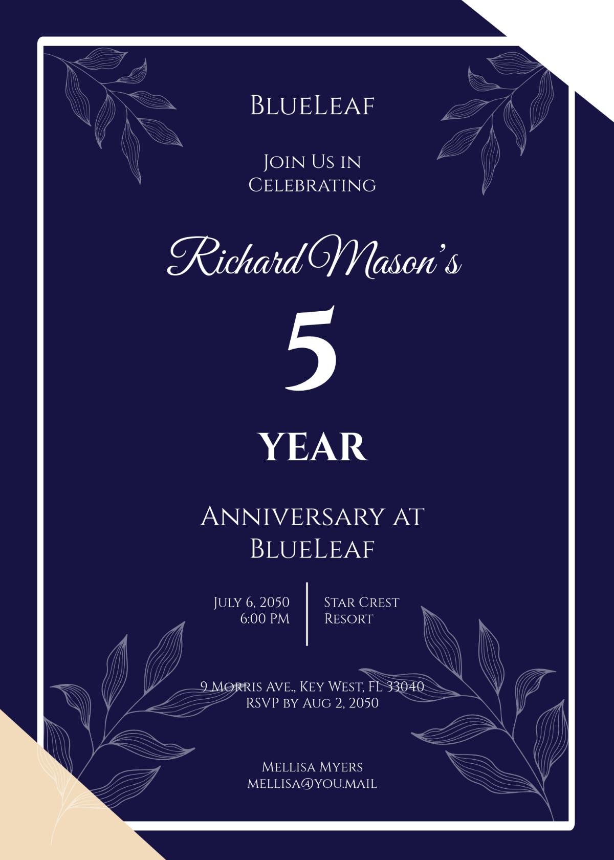 Free Employee Anniversary Event Invitation Template