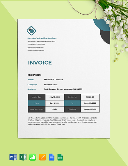 excel self employed printable invoice template