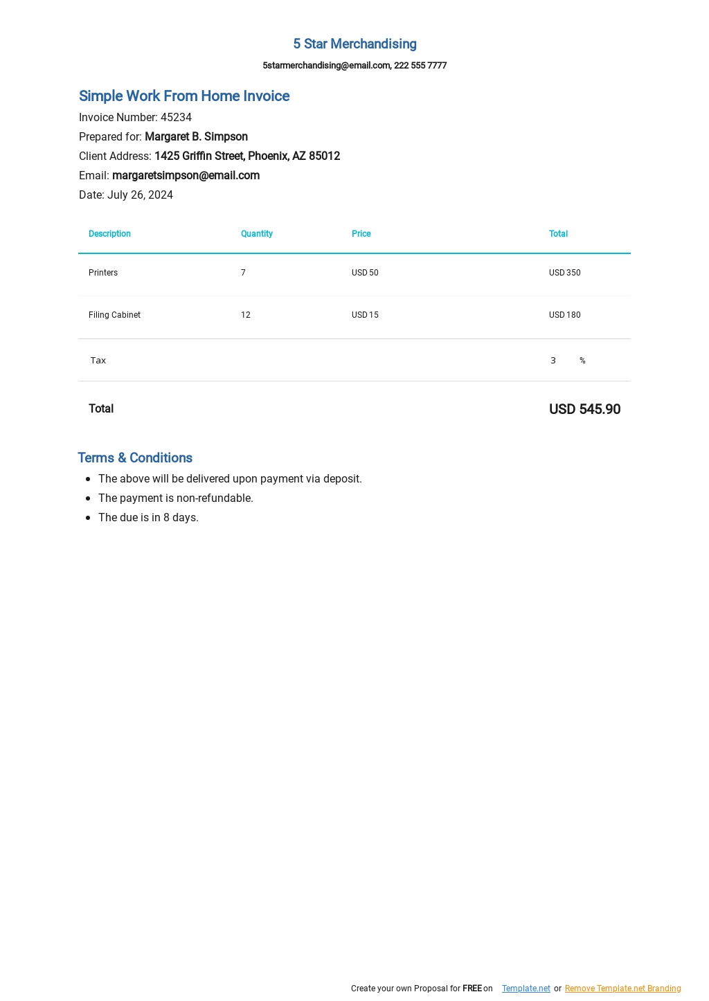 Free work from home in microsoft excel xls templates 16 download template