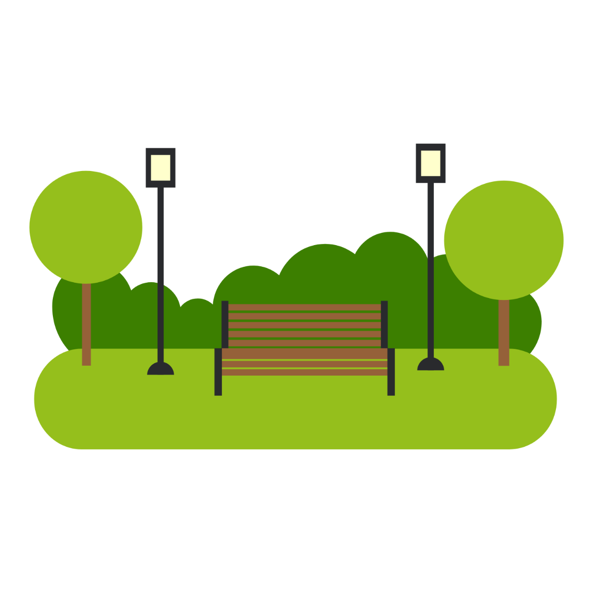 Free Simple Park Clipart to Edit Online