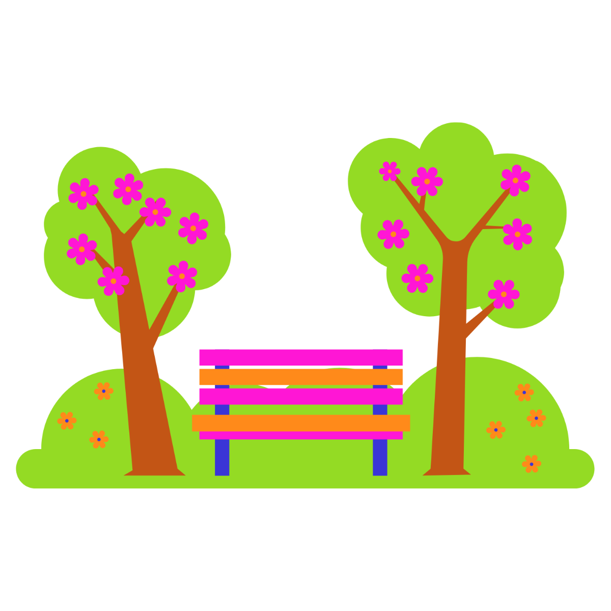 Free Colorful Park Clipart to Edit Online