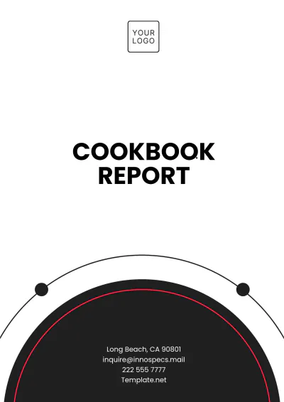 Free Cookbook Report Template to Edit Online