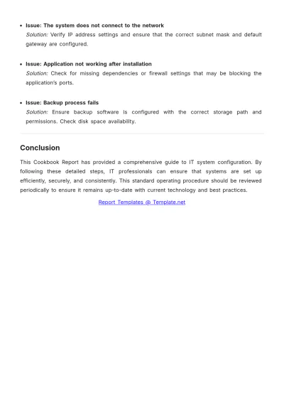 Free Cookbook Report Template to Edit Online