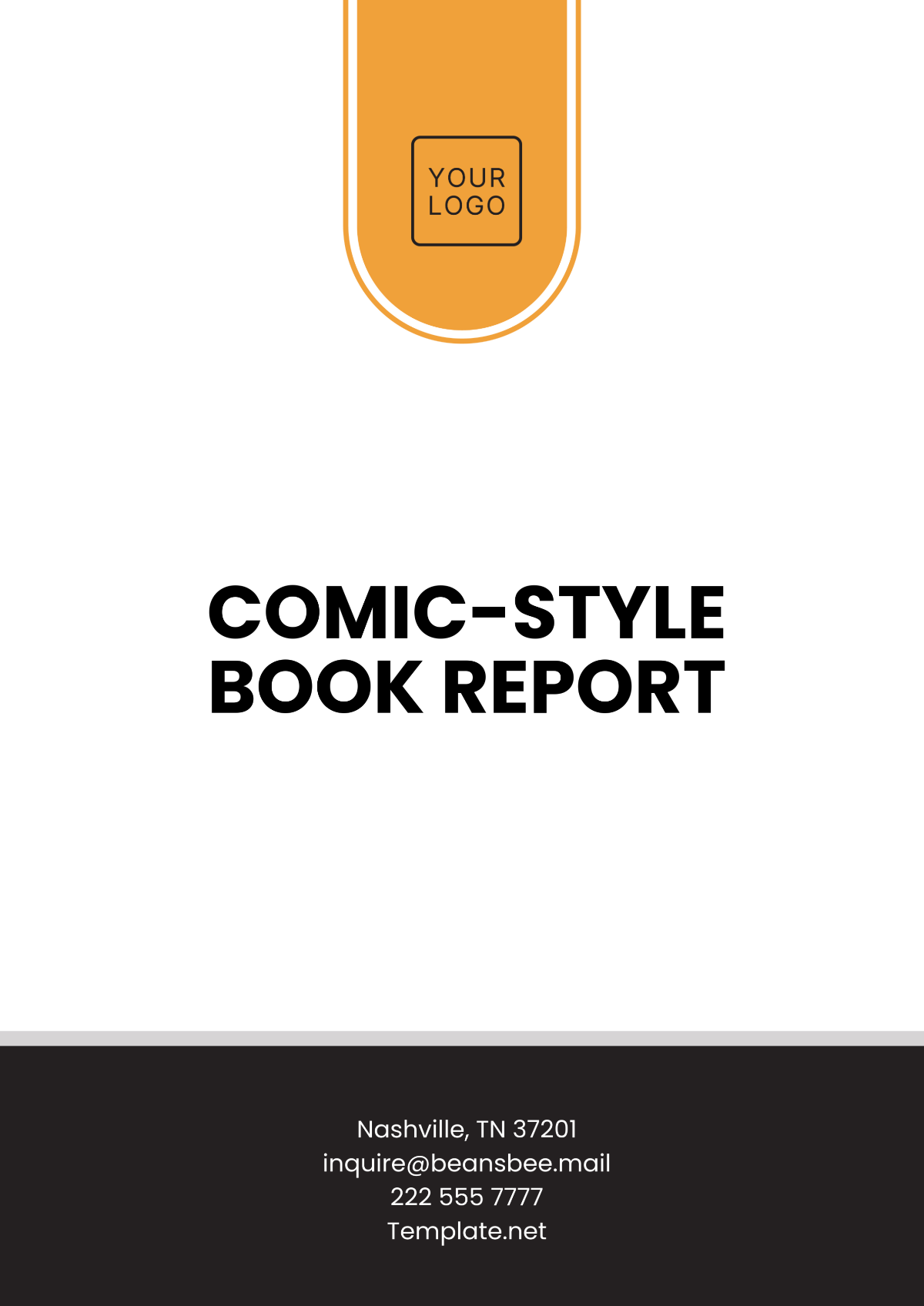 Free Comic-Style Book Report Template