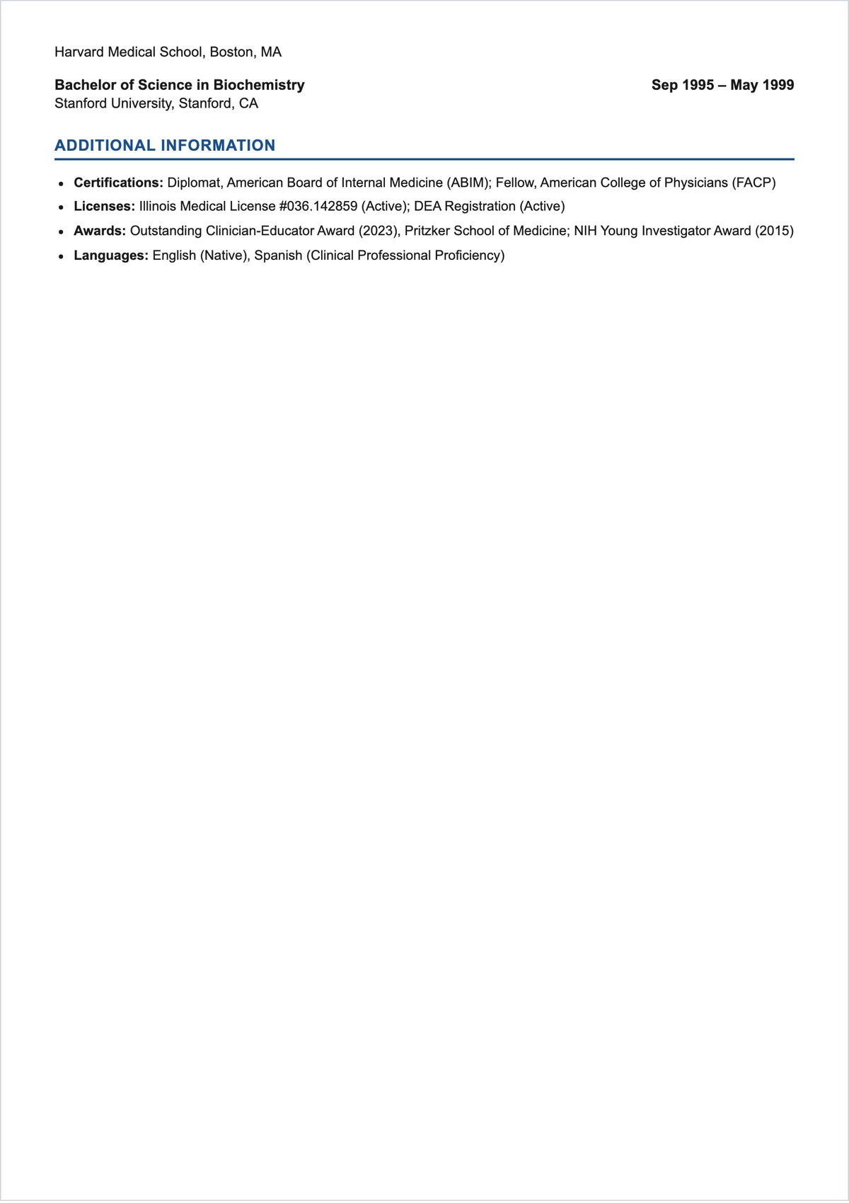 Free Printable Academic Medical ATS CV Template, AI CV Builder